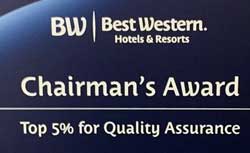 Chairmans Award BestWestern Budget Great Hotels Newton Iowa